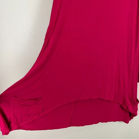 Logo by Lori Goldstein Women Large Pink Stretch Tunic Shirt Top Pockets - Picture 10 of 12